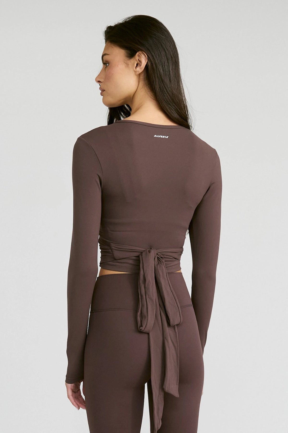 ALLFENIX CloudCore™ Lite Long Sleeve Wrap Top - Espresso