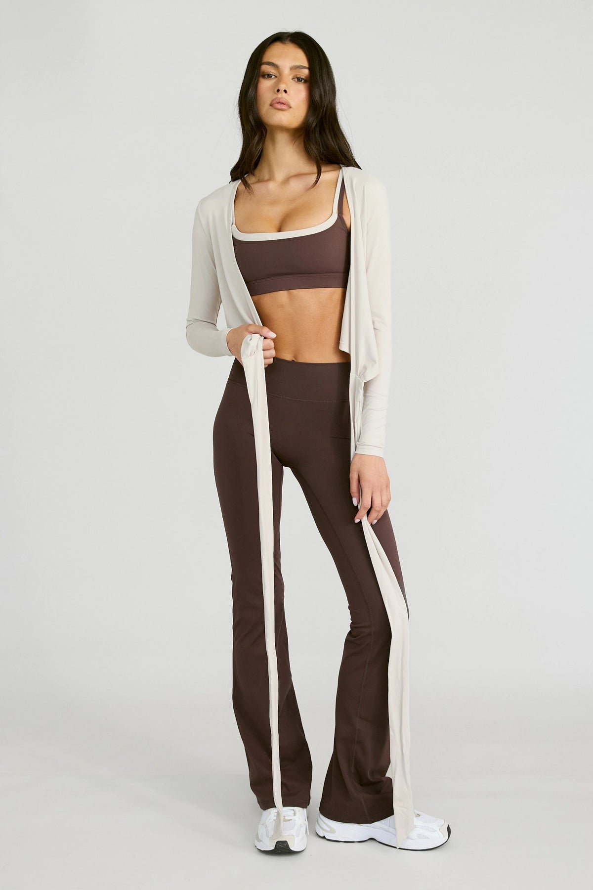 ALLFENIX CloudCore™ Lite Long Sleeve Wrap Top - Stone