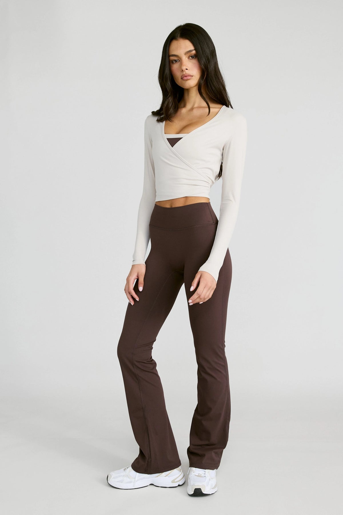 ALLFENIX CloudCore™ Lite Long Sleeve Wrap Top - Stone