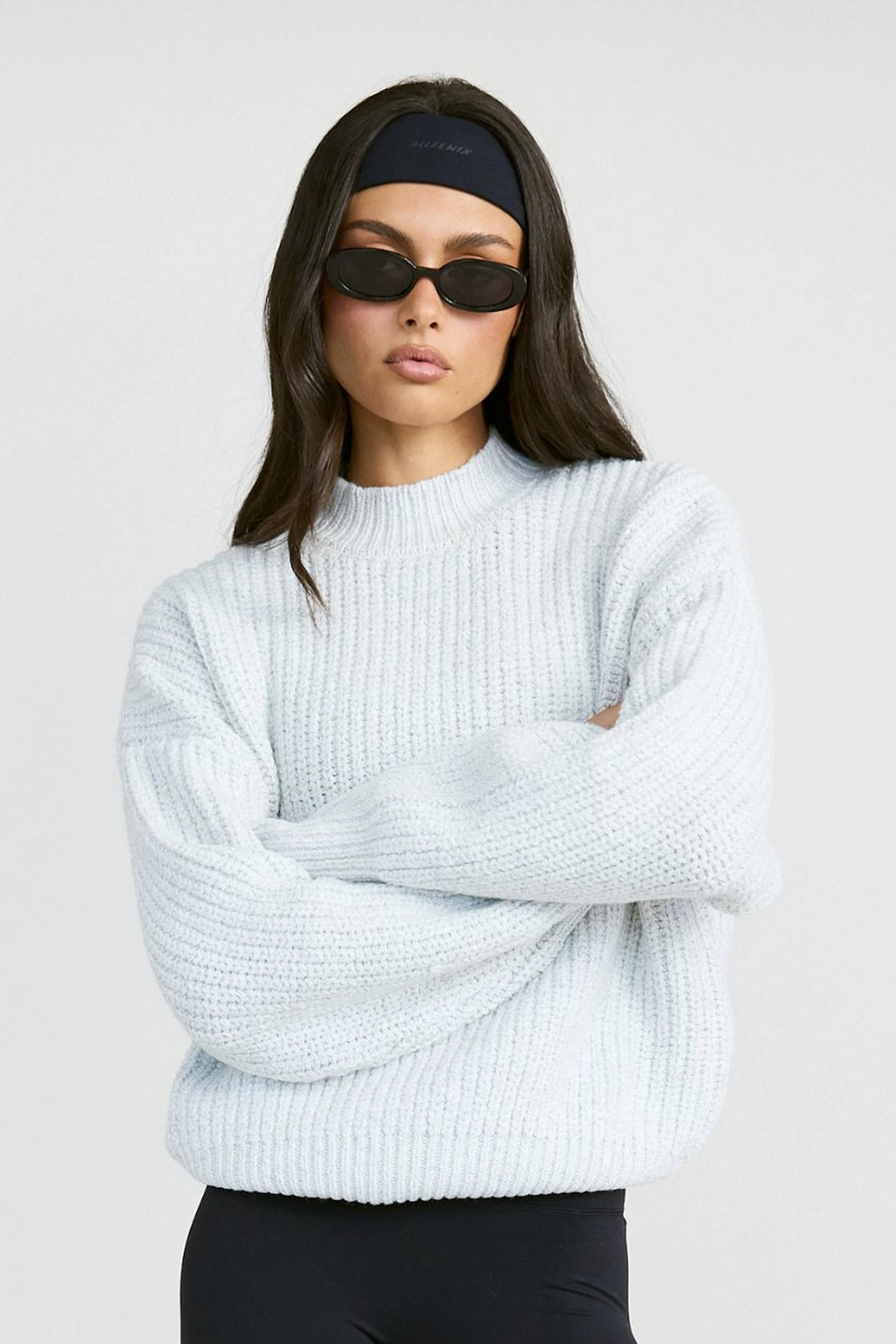 Funnel Neck Knit - Grey