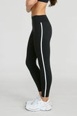 ALLFENIX CloudCore™ Contrast Stripe Mid-Rise 7/8 Legging - Onyx