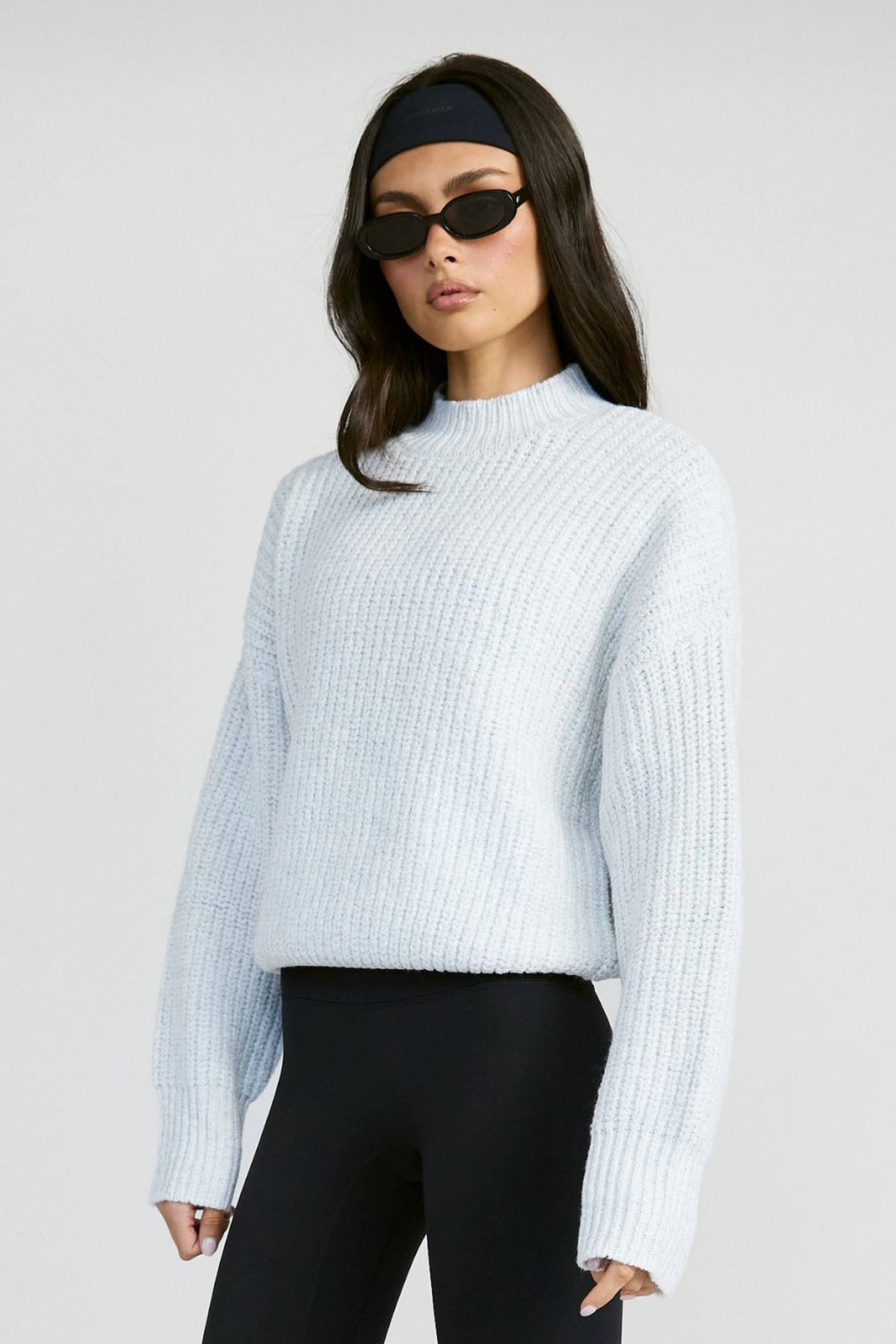 Funnel Neck Knit - Grey