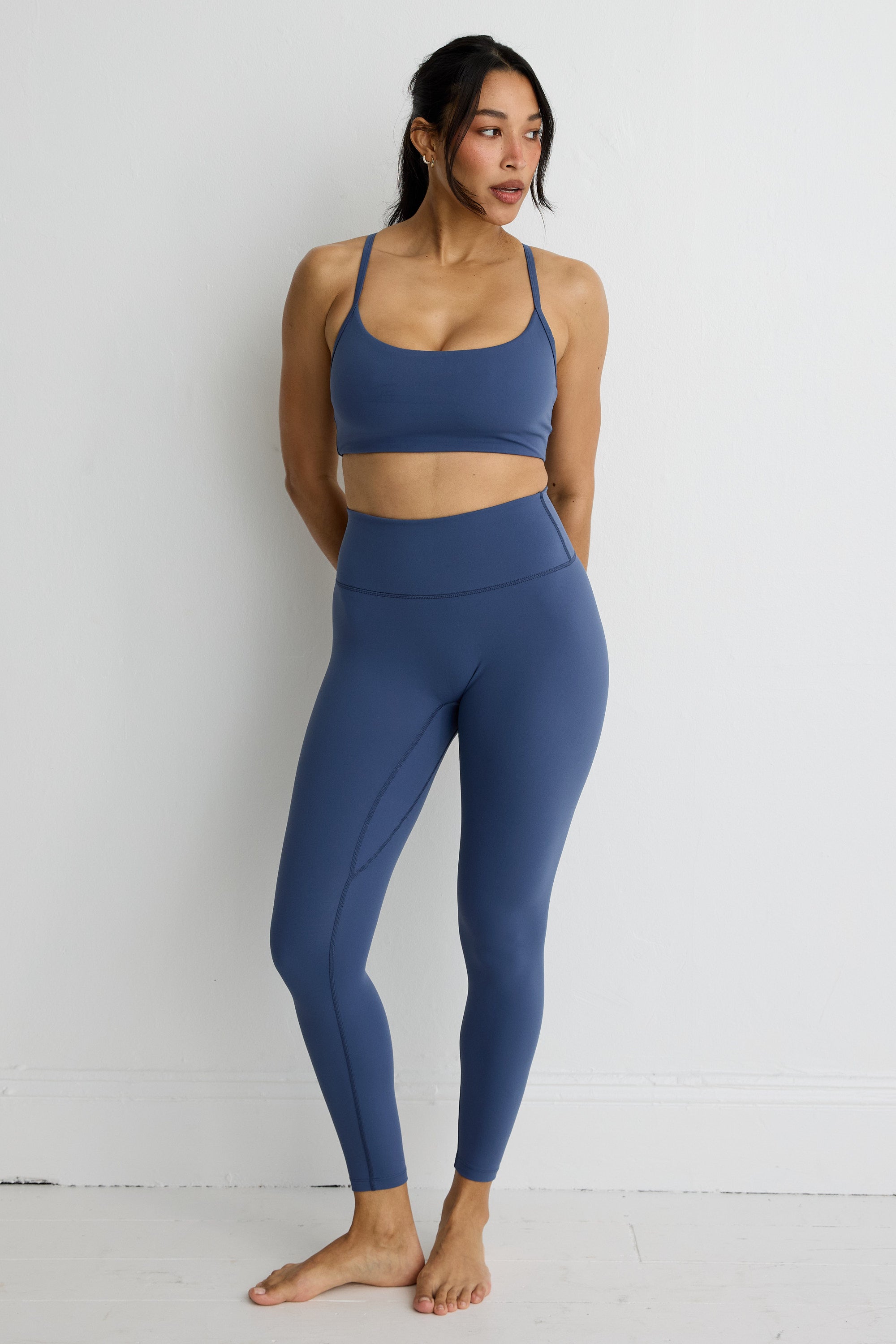 ALLFENIX CloudCore 7/8 Legging in Blue Indigo — studio view