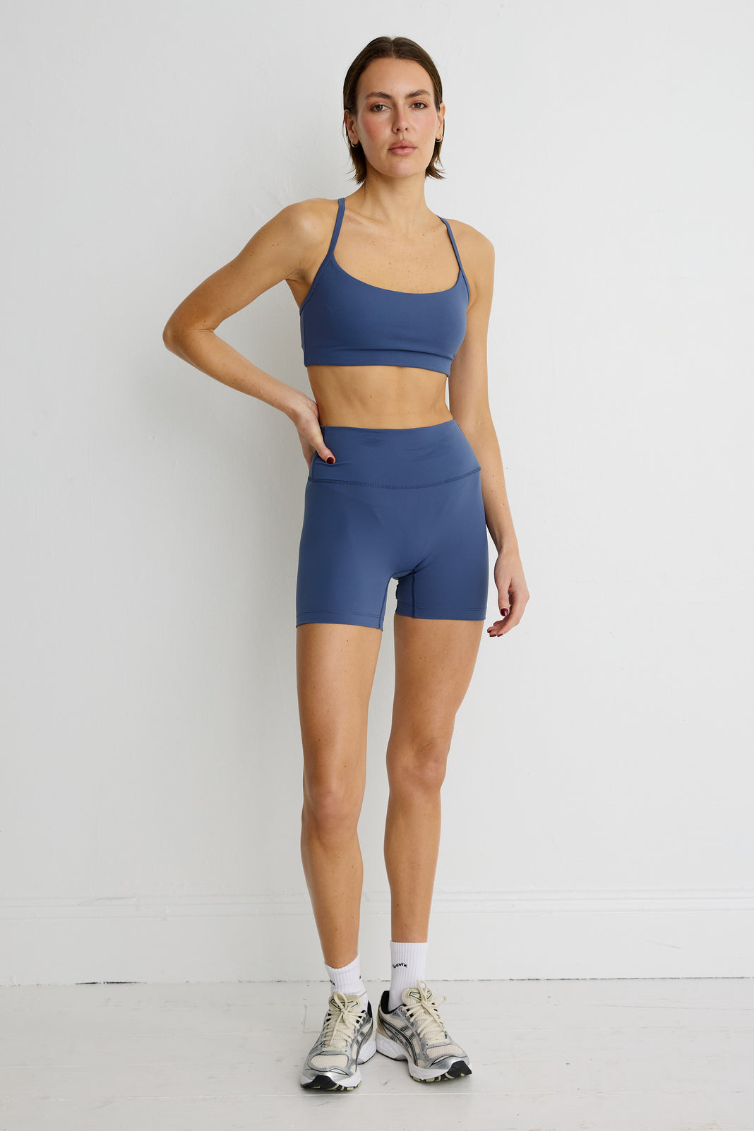 ALLFENIX CloudCore 5" Bike Short in Blue Indigo — front view
