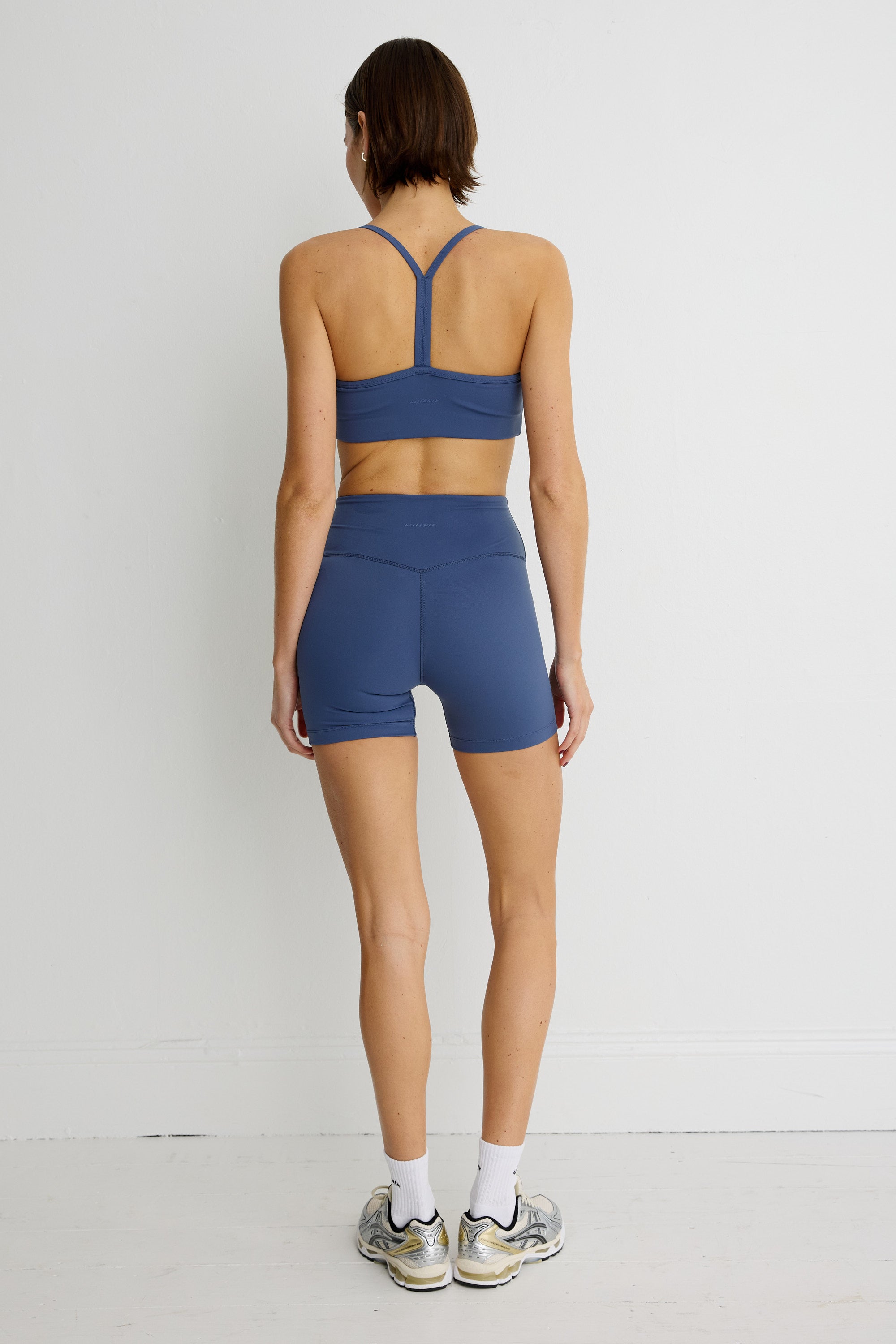 ALLFENIX CloudCore Split Strap Sports Bra in Blue Indigo — detail view