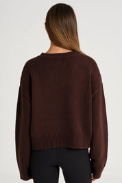 Crew Neck Knit - Espresso