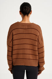 Stripe Crew Neck Knit