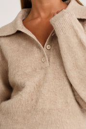 1/2 Button Polo Knit