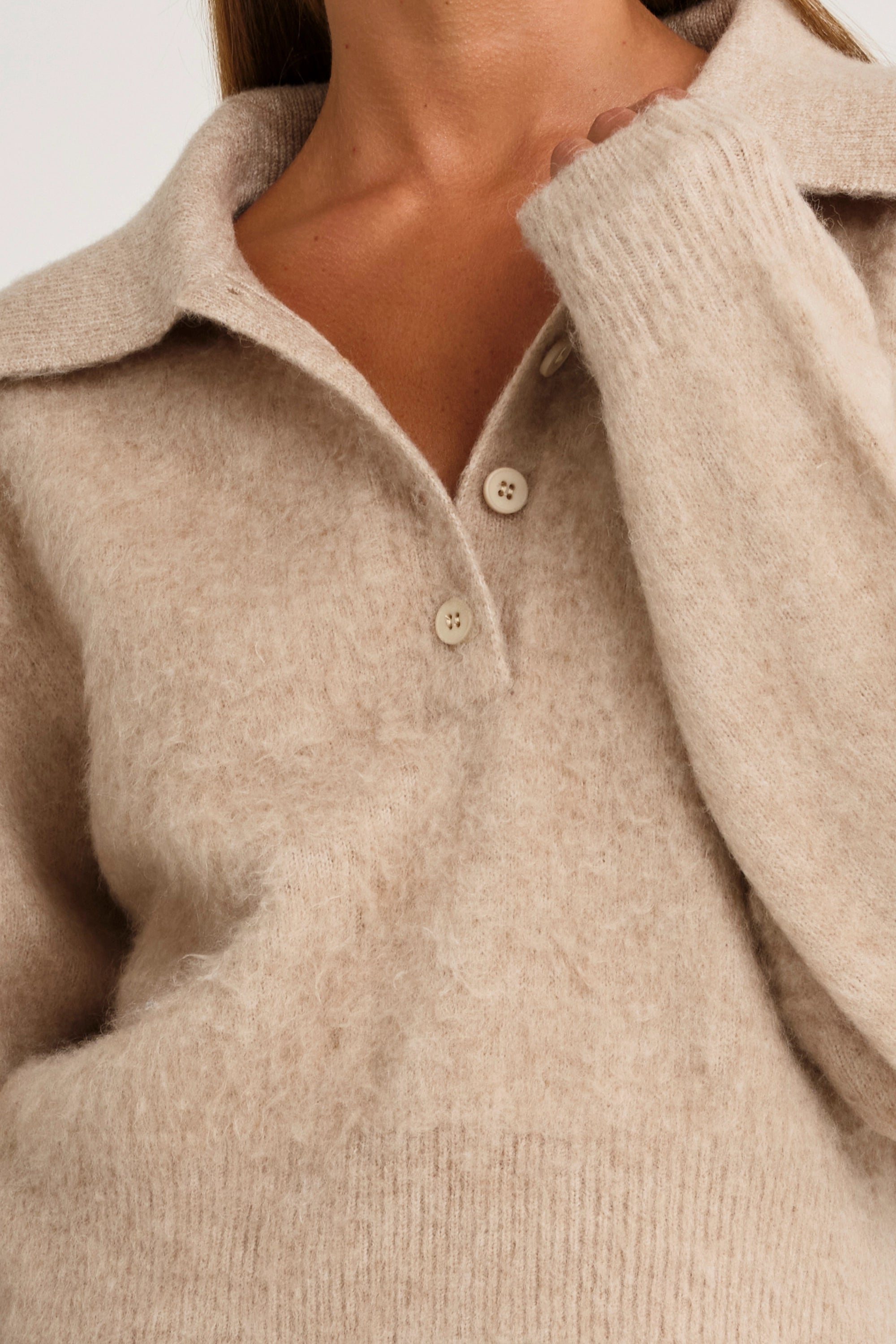 1/2 Button Polo Knit