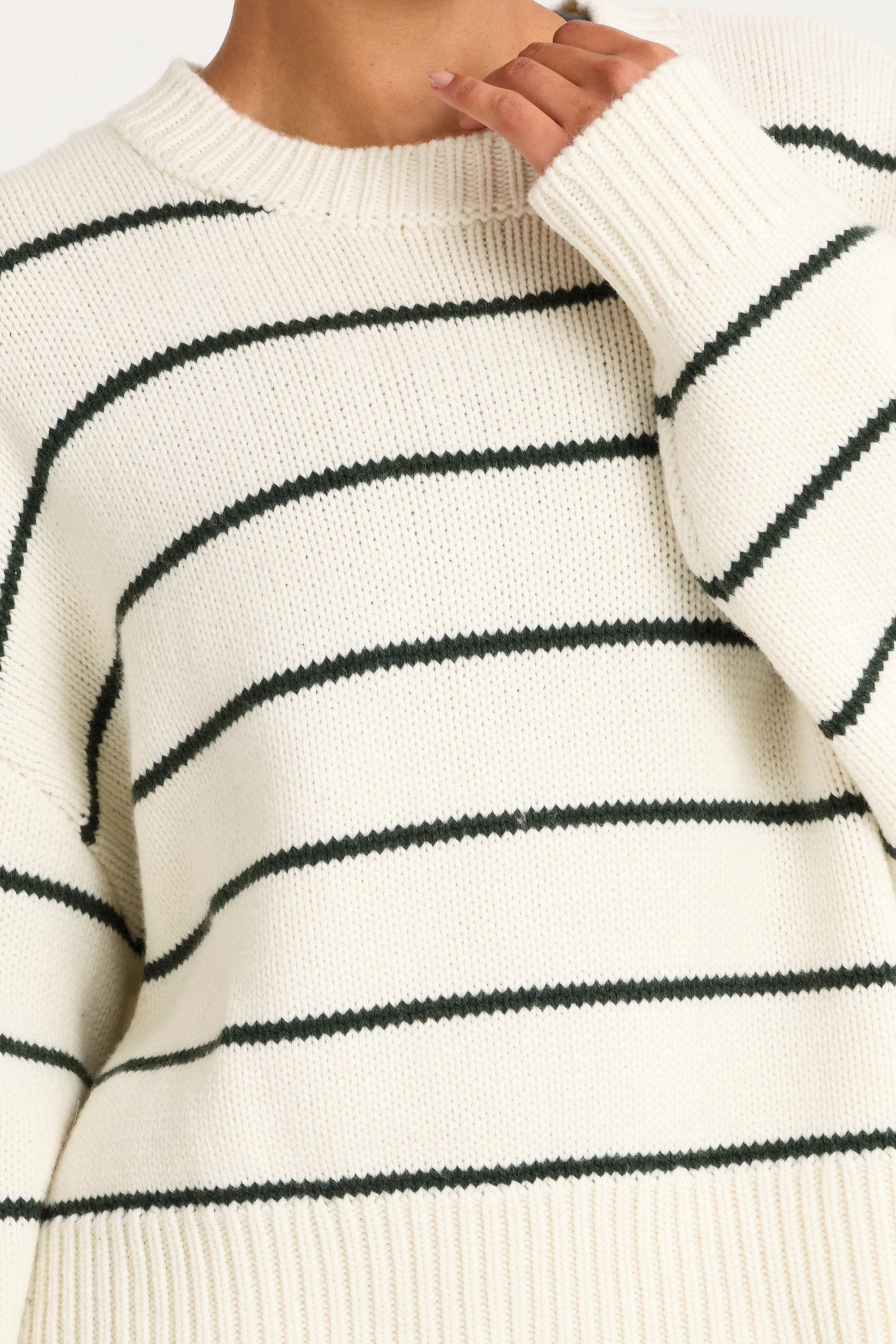 Stripe Crew Neck Knit