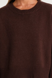 Crew Neck Knit - Espresso