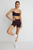 NEW ALLFENIX CloudCore™ Contrast Double Layer Sports Bra - Double Espresso/Rose Quartz