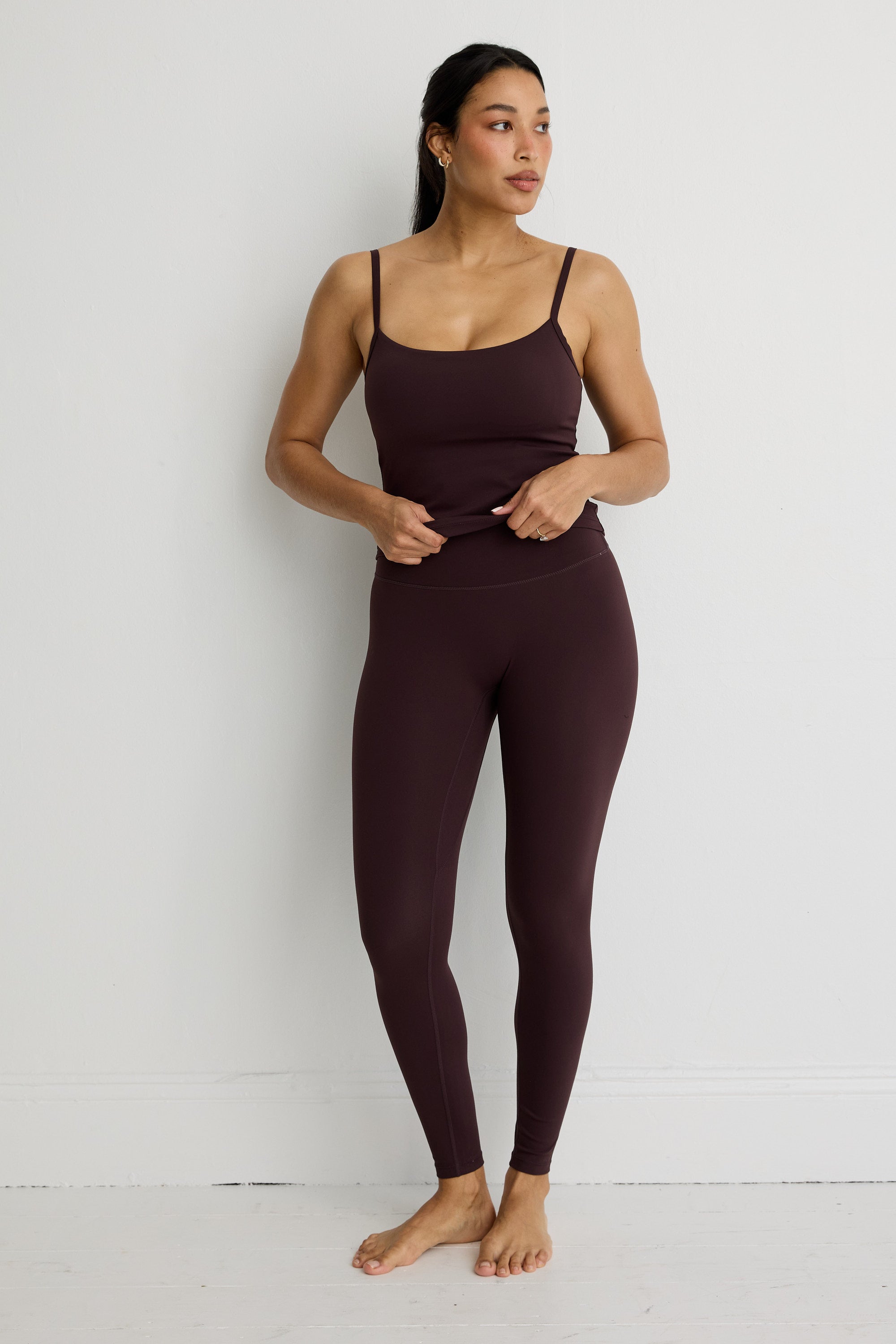 ALLFENIX CloudCore 7/8 Legging in Double Espresso — detail view