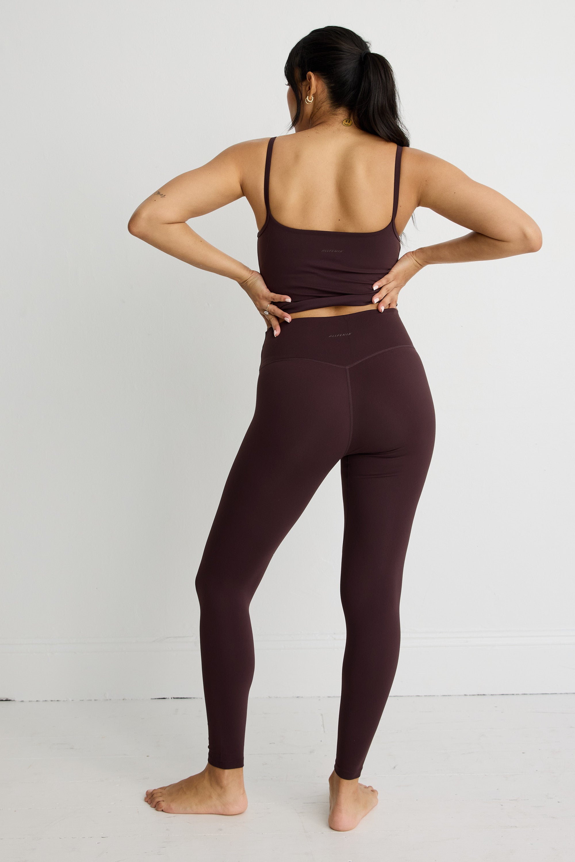 ALLFENIX CloudCore Full Length Legging in Double Espresso — back view