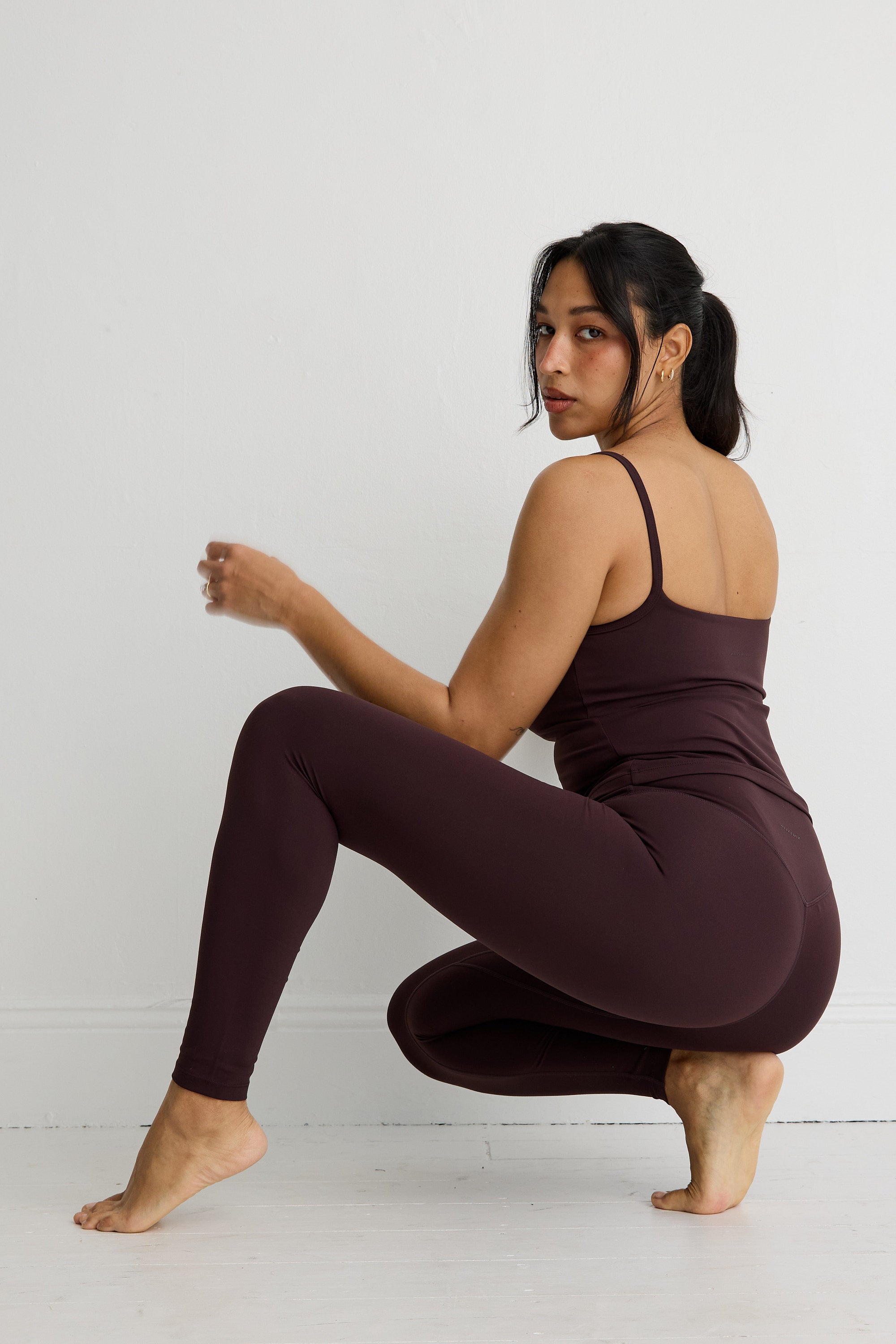 ALLFENIX CloudCore Full Length Legging in Double Espresso — detail view