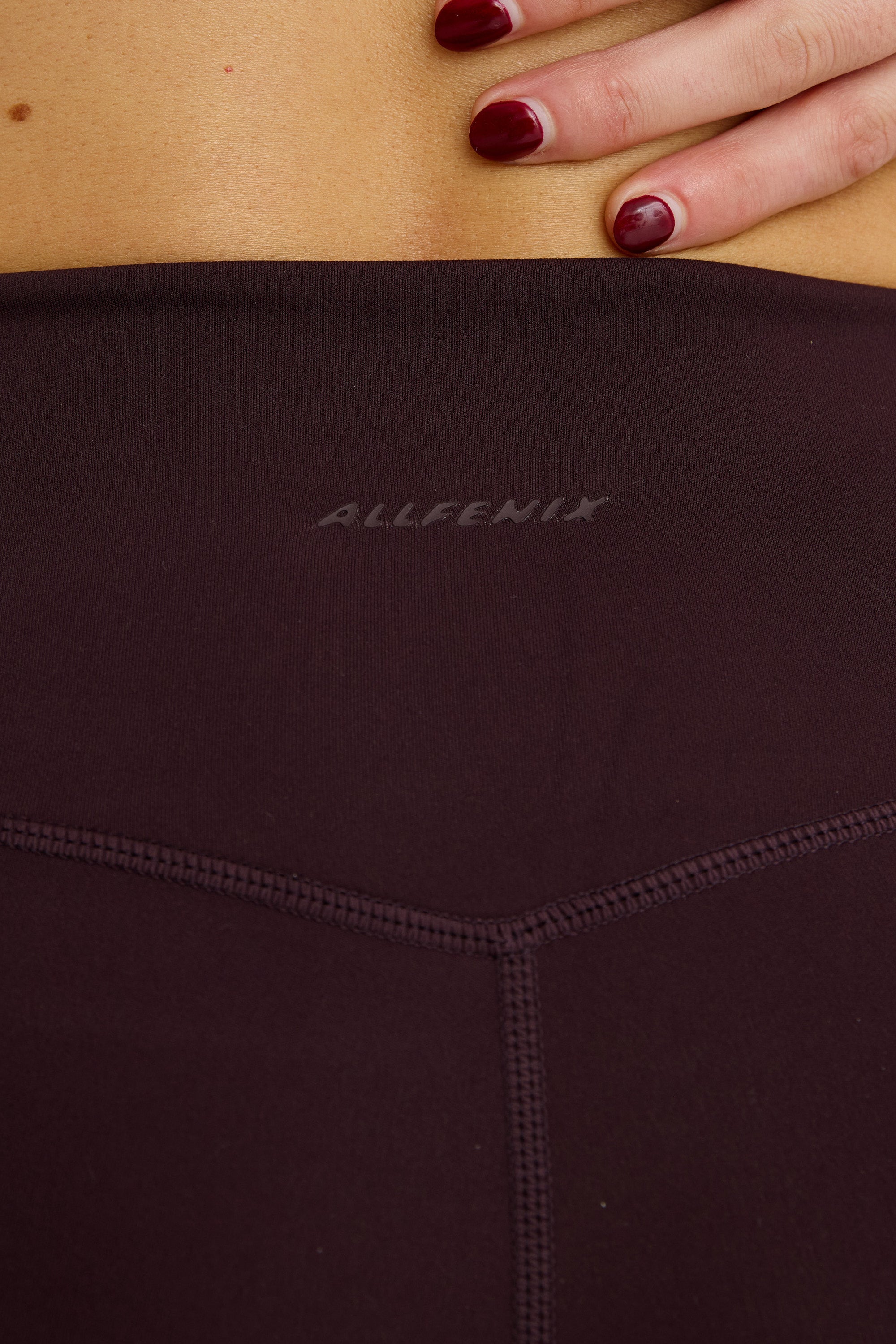 ALLFENIX CloudCore Flared Legging in Double Espresso — full length view