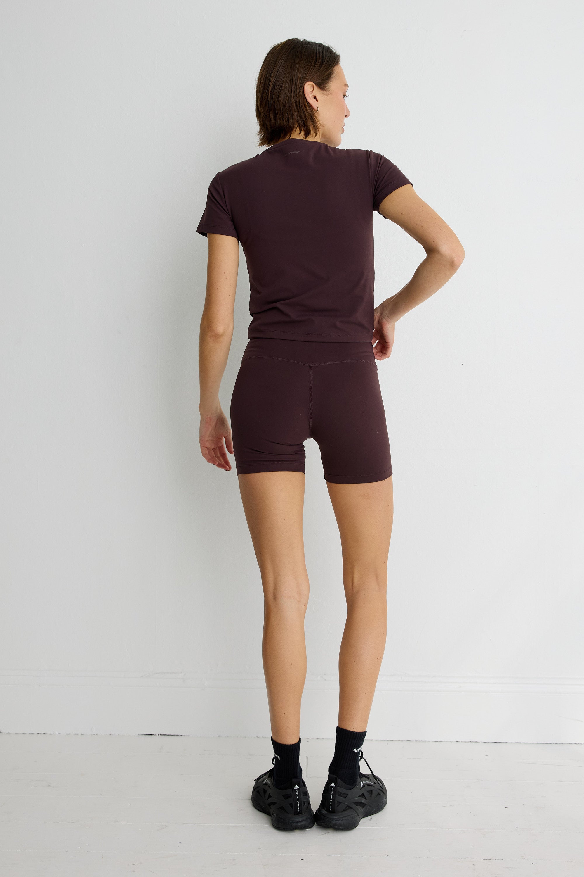 ALLFENIX CloudCore Lite Tee in Double Espresso — back view