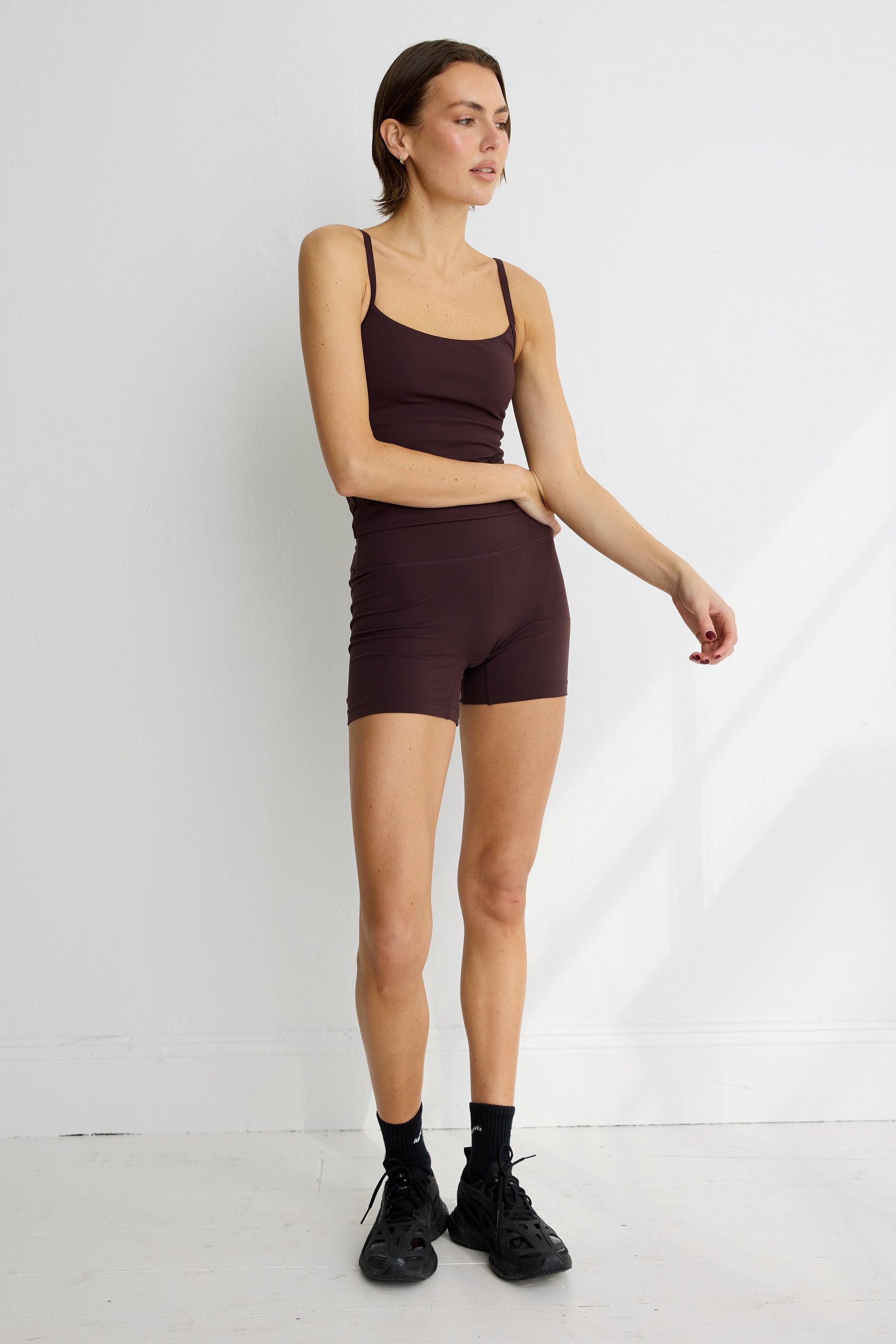 ALLFENIX CloudCore Sculpt Tank in Double Espresso — side view