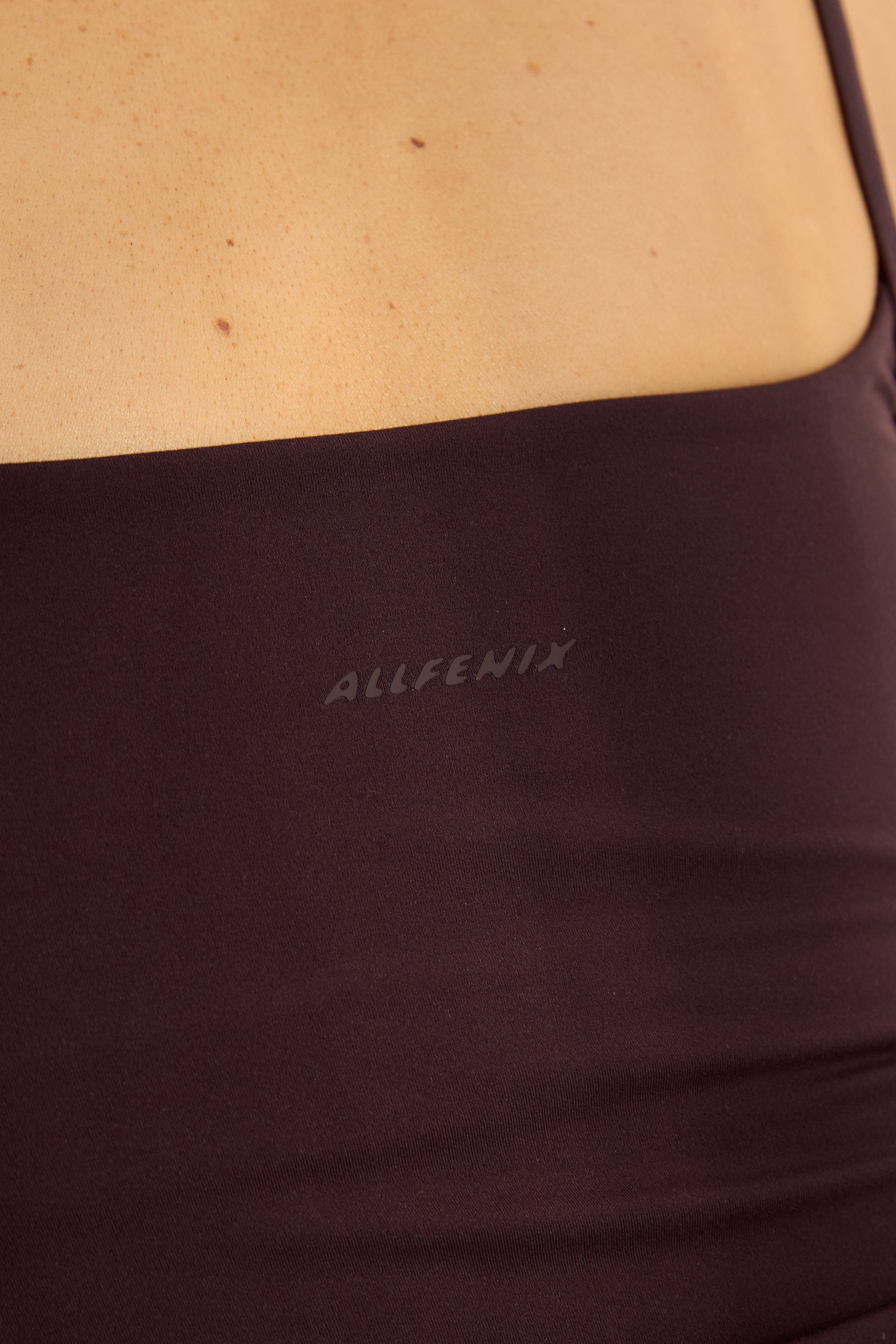 ALLFENIX CloudCore Sculpt Tank in Double Espresso — full length view