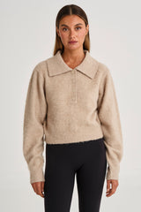 1/2 Button Polo Knit