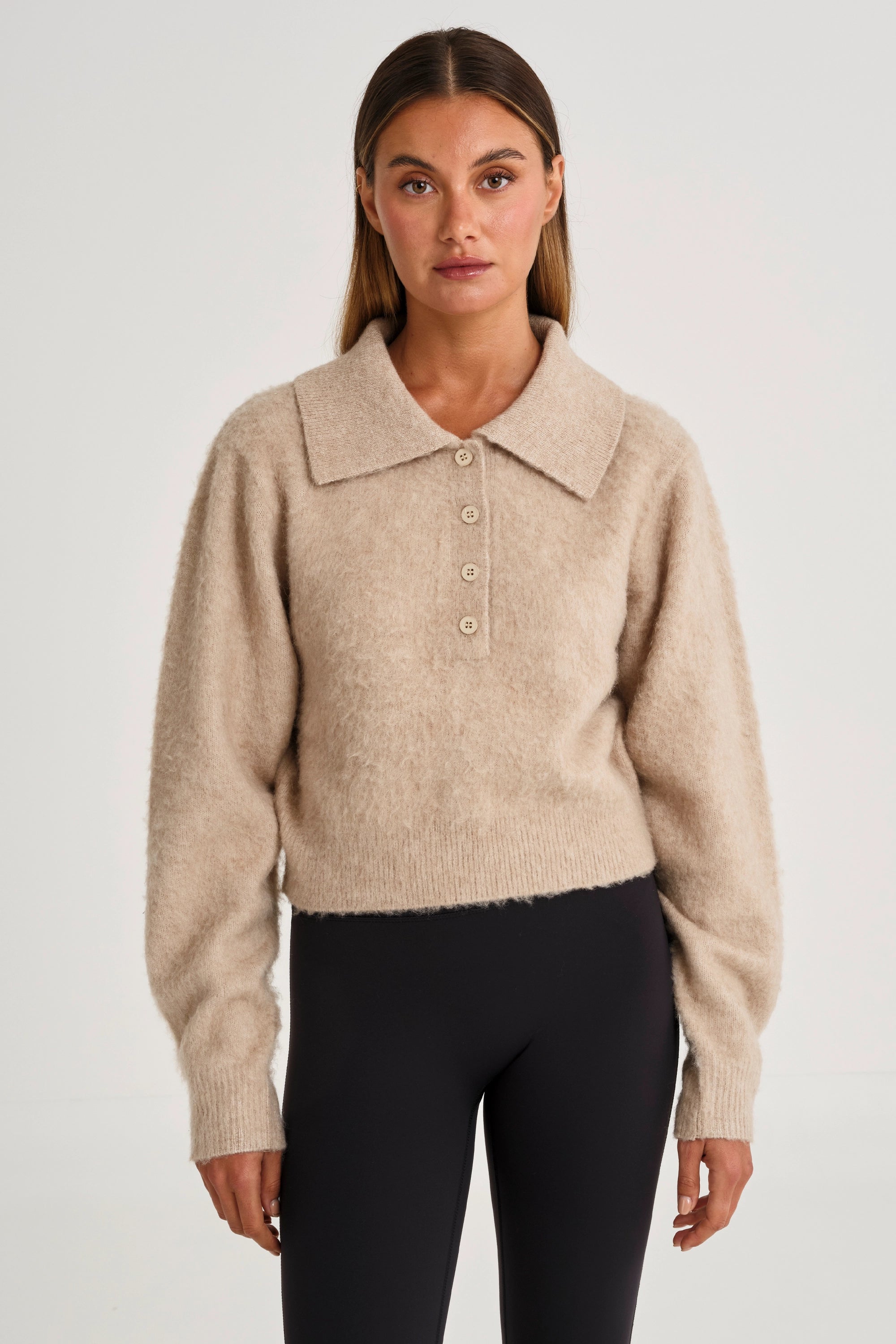 1/2 Button Polo Knit