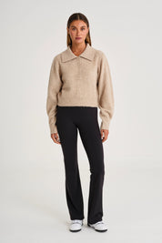 1/2 Button Polo Knit