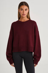Crew Neck Knit - Burgundy