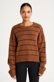 Stripe Crew Neck Knit
