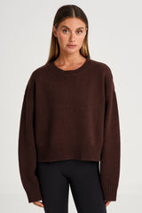 Crew Neck Knit - Espresso