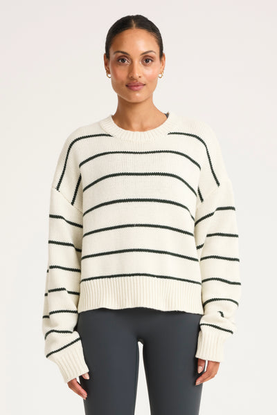 Stripe Crew Neck Knit