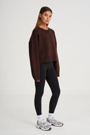 Crew Neck Knit - Espresso