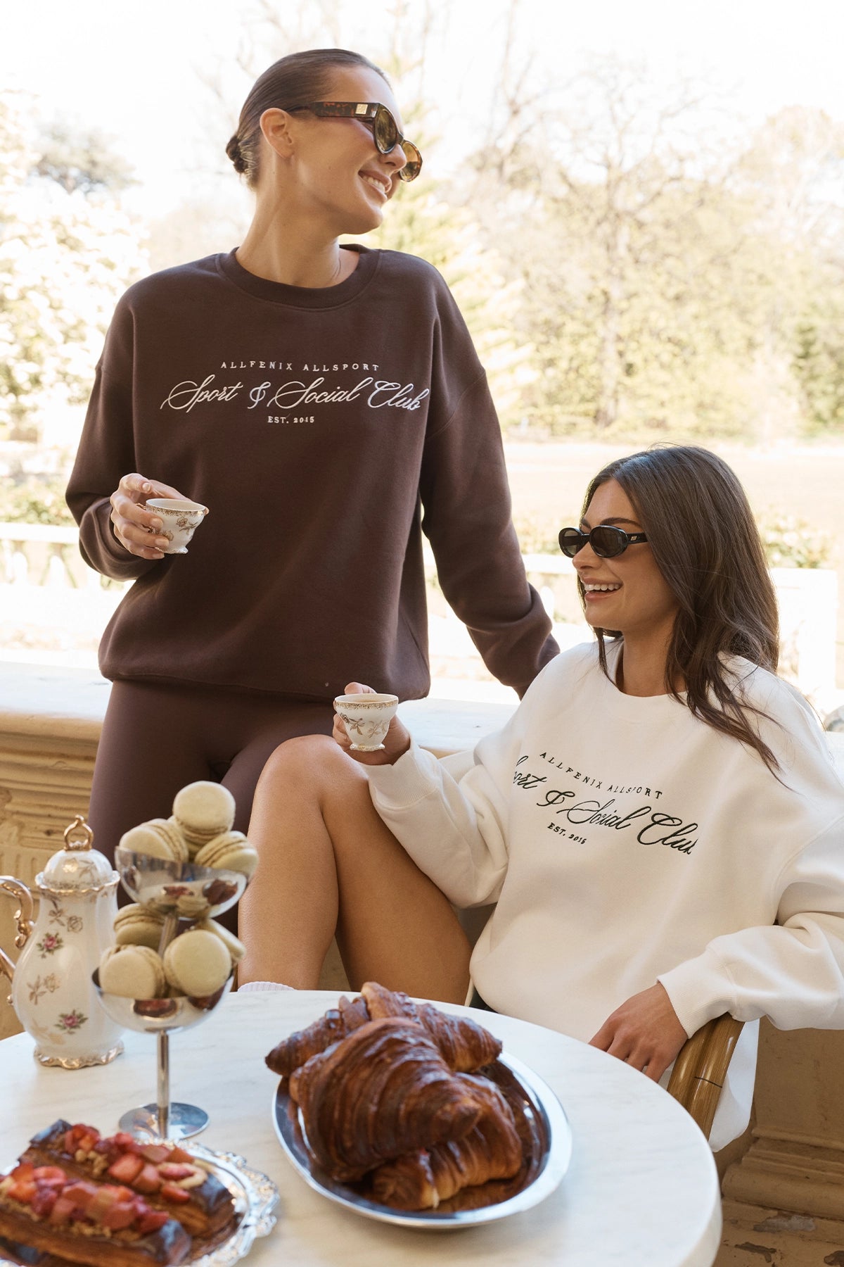 Collegiate Graphic Crew Neck Jumper - Espresso
