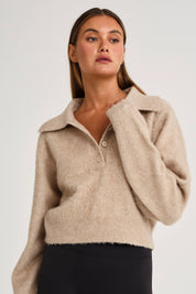 1/2 Button Polo Knit