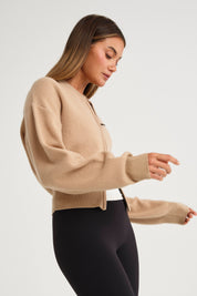 Two Way Zip Knit Bomber