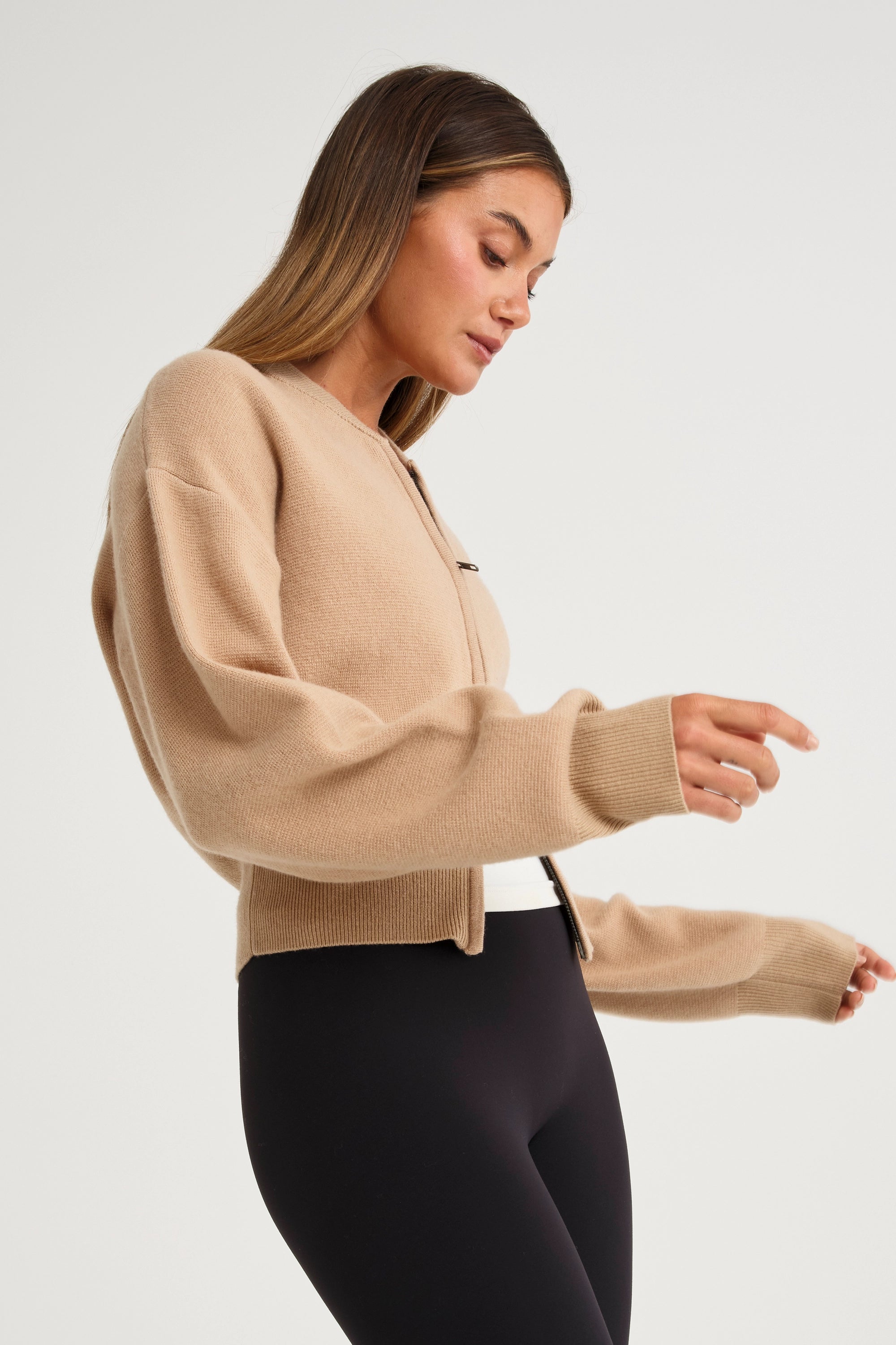 Two Way Zip Knit Bomber