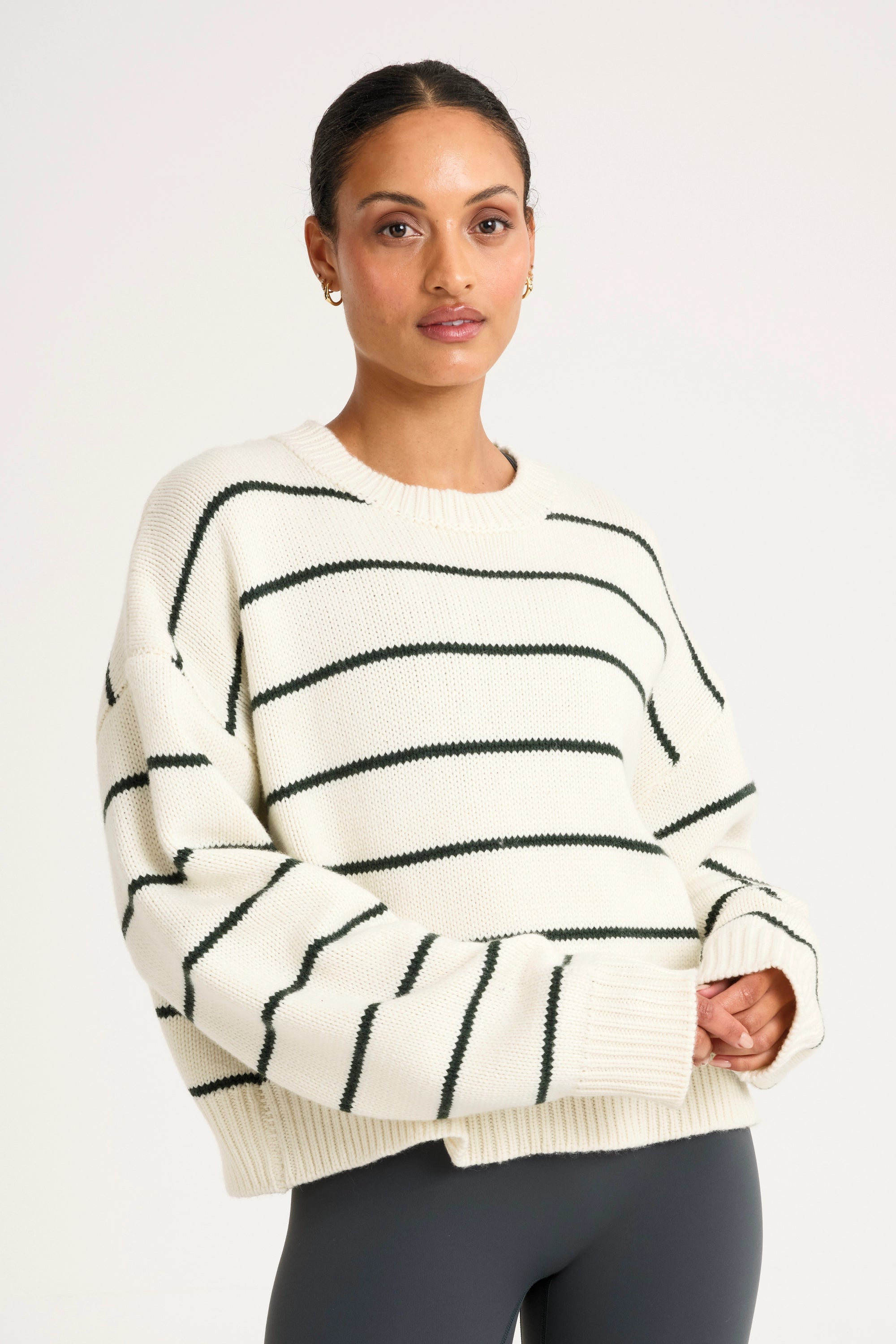 Stripe Crew Neck Knit
