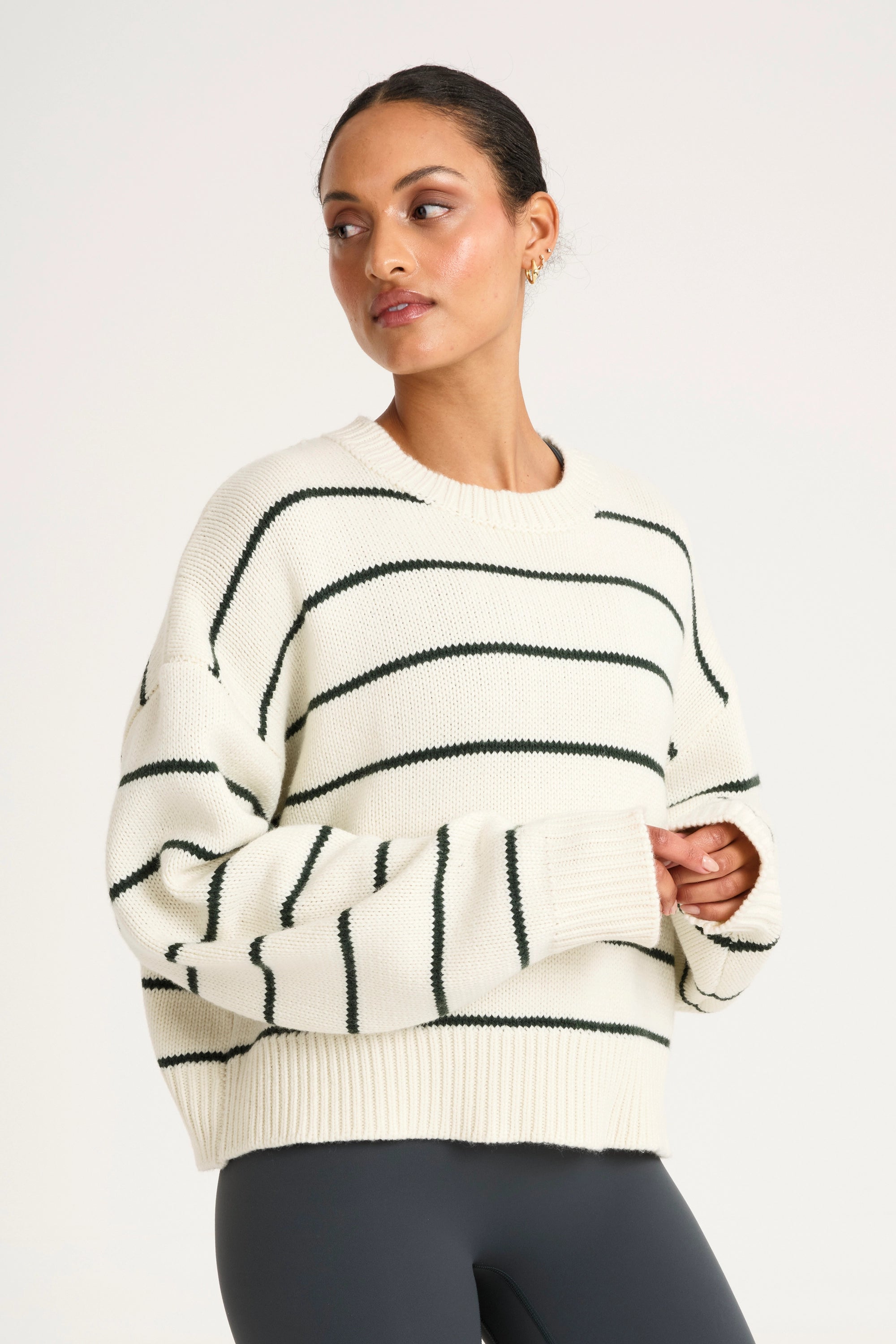 Stripe Crew Neck Knit