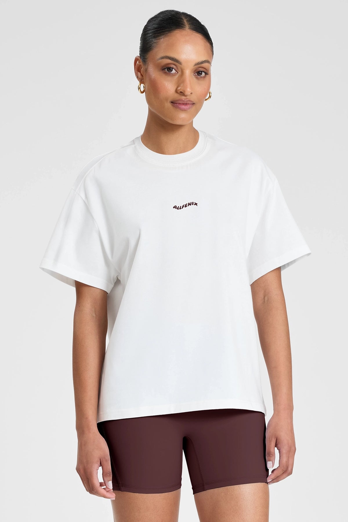 ALLFENIX Probably at Pilates Tee - White/Espresso