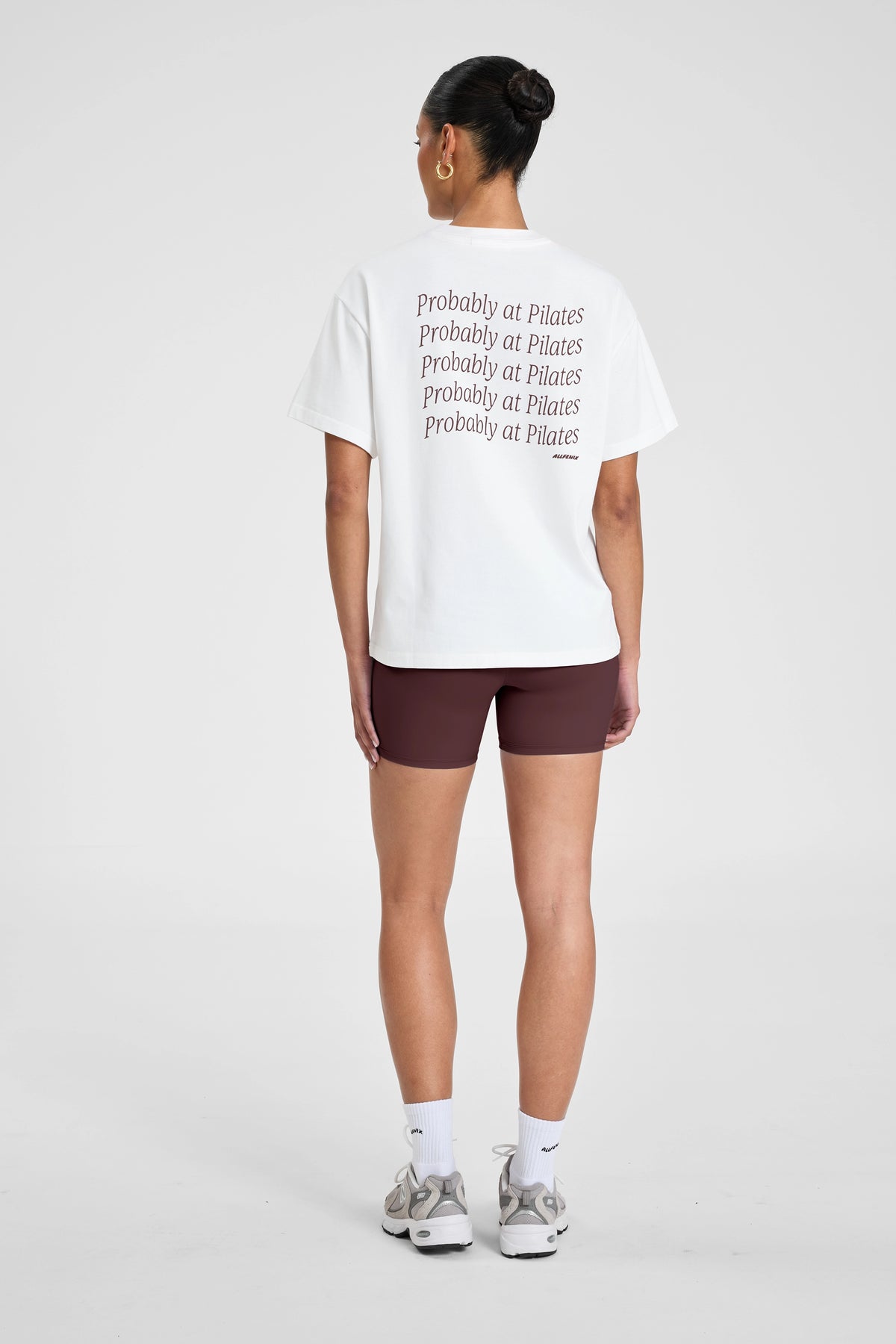 ALLFENIX Probably at Pilates Tee - White/Espresso
