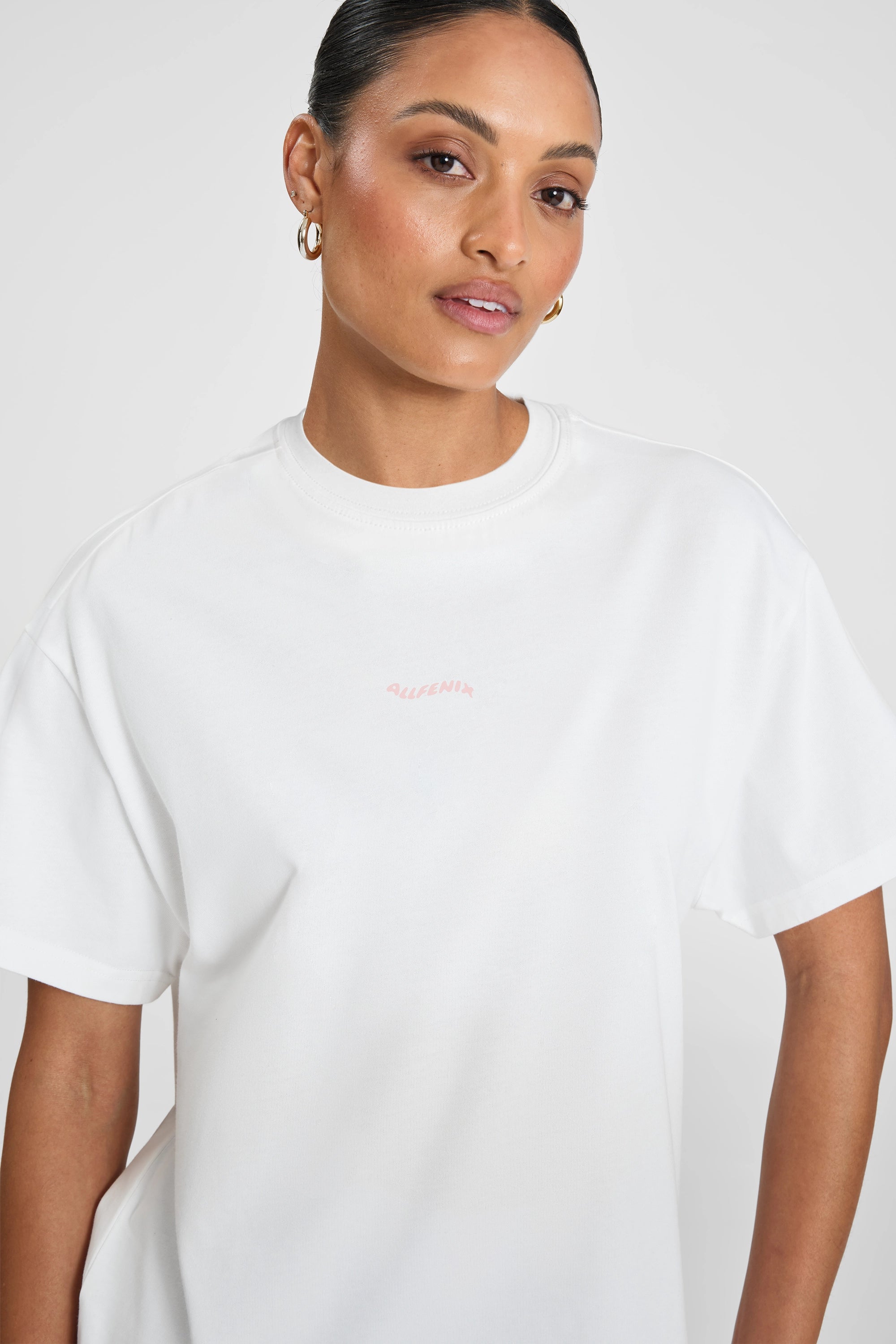 ALLFENIX Probably at Pilates Tee - White/Pink