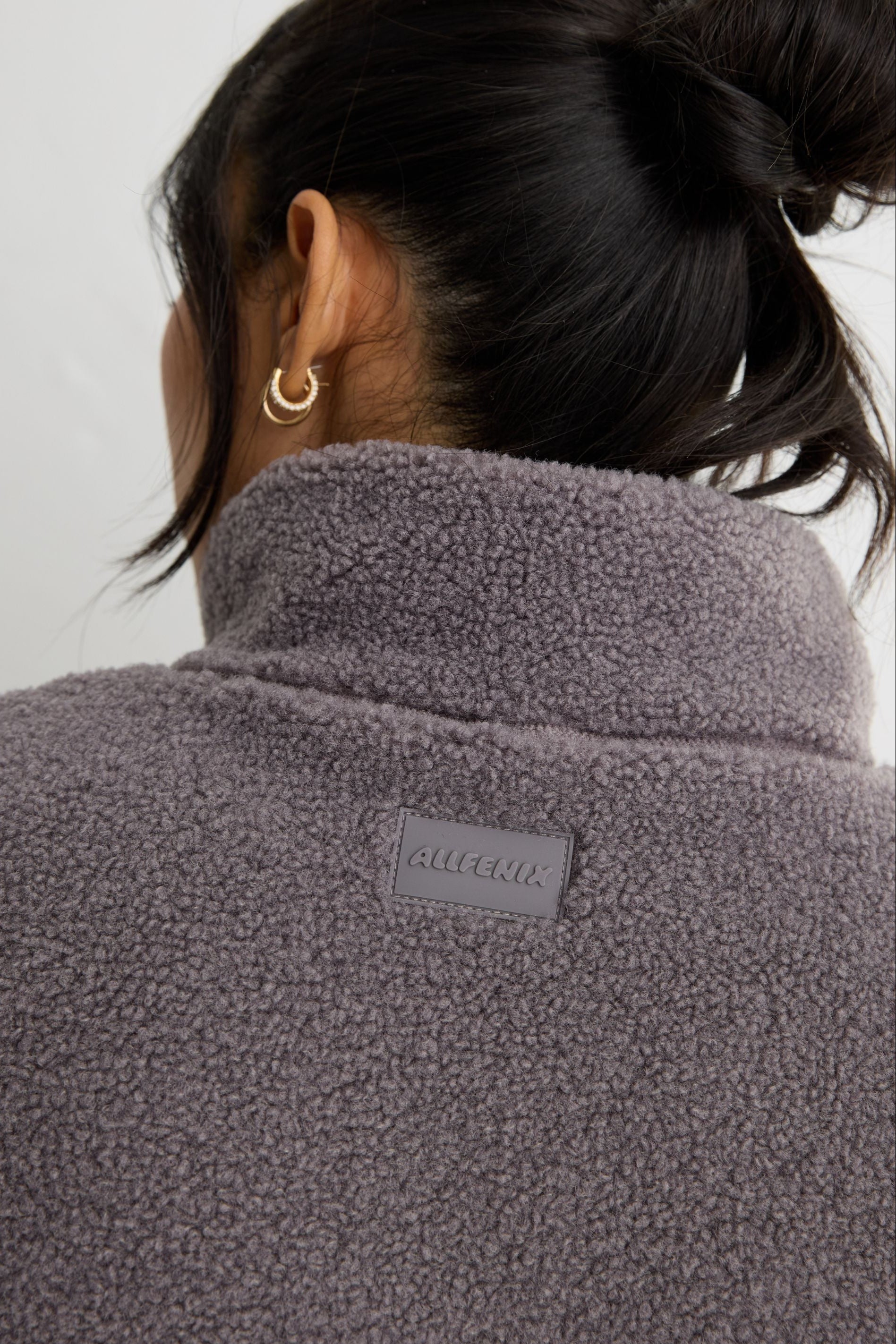 Reversible Quilted Sherpa Jacket - Graphite