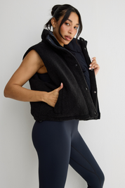 Reversible Sherpa Vest - Black