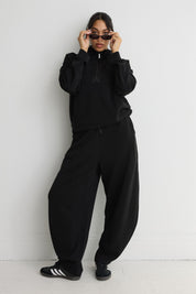 Soft Luxury 1/2 Zip Set - Black