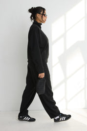 Soft Luxury 1/2 Zip Sweater - Black