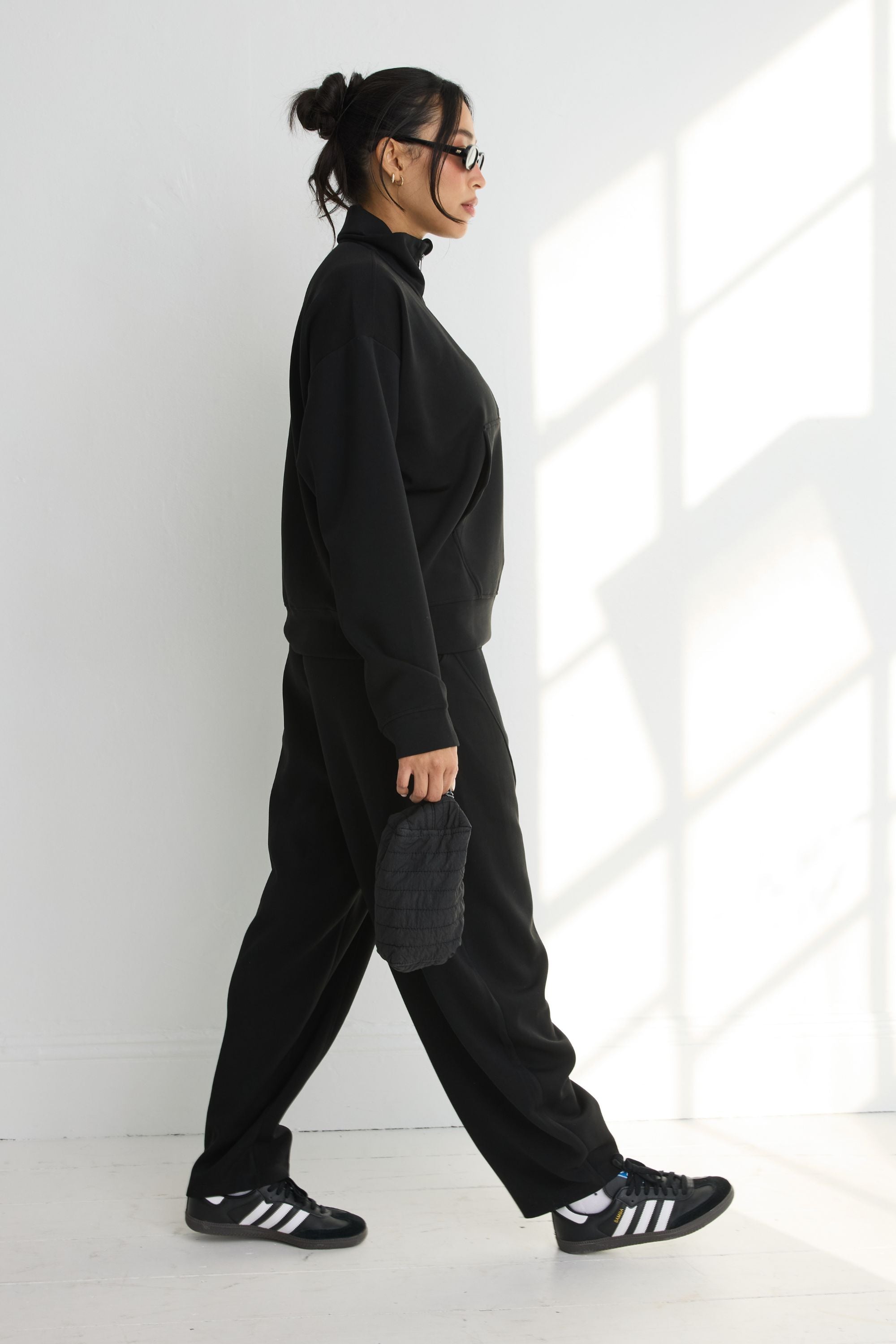 Soft Luxury 1/2 Zip Sweater - Black