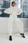 Soft Luxury Barrel Leg Track Pant - Chalk