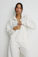 Soft Luxury 1/2 Zip Sweater - Chalk