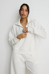 Soft Luxury 1/2 Zip Sweater - Chalk