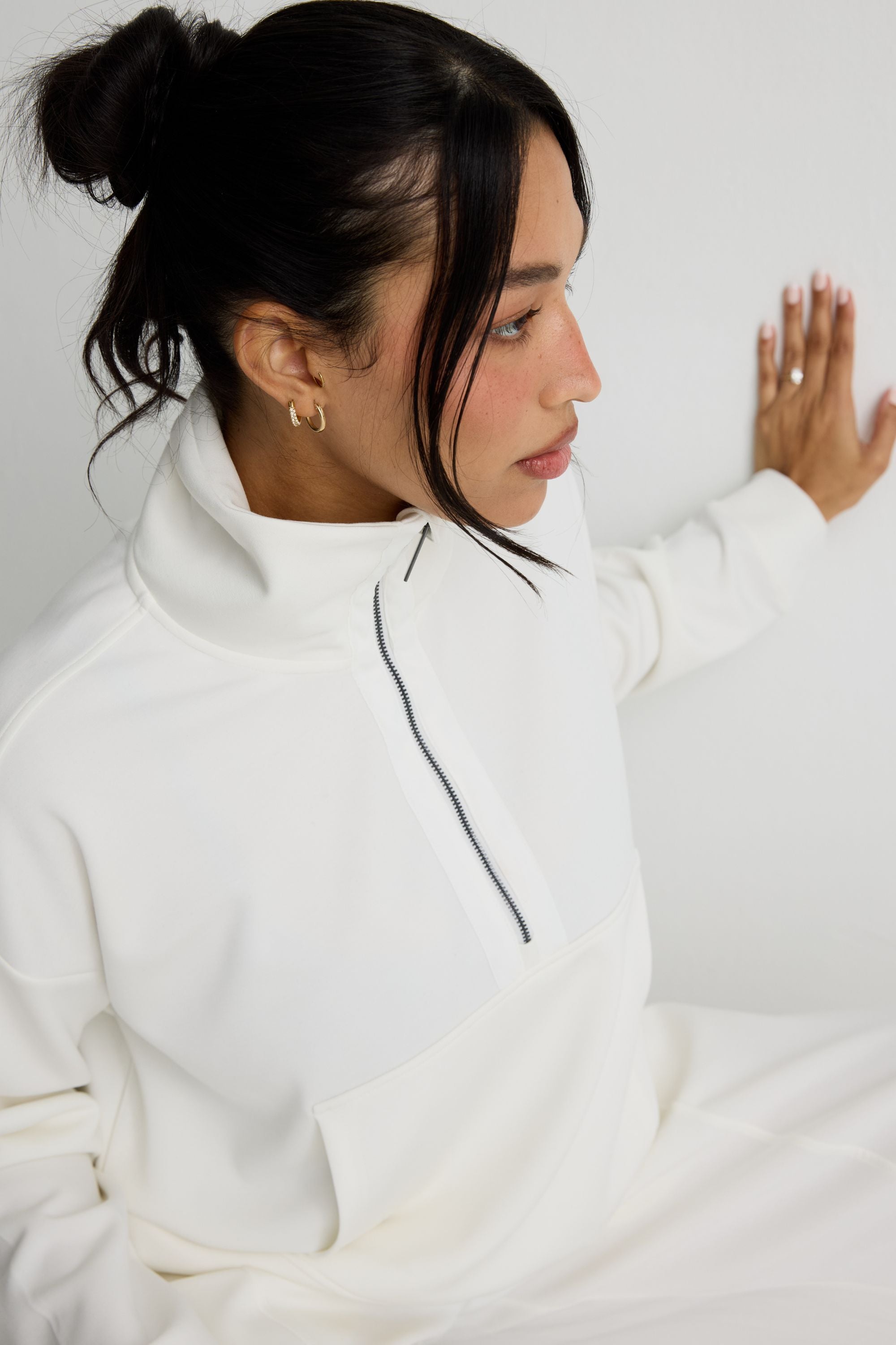 Soft Luxury 1/2 Zip Set - Chalk