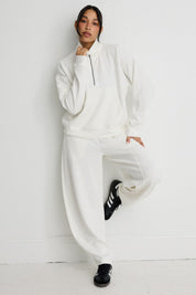 Soft Luxury 1/2 Zip Set - Chalk